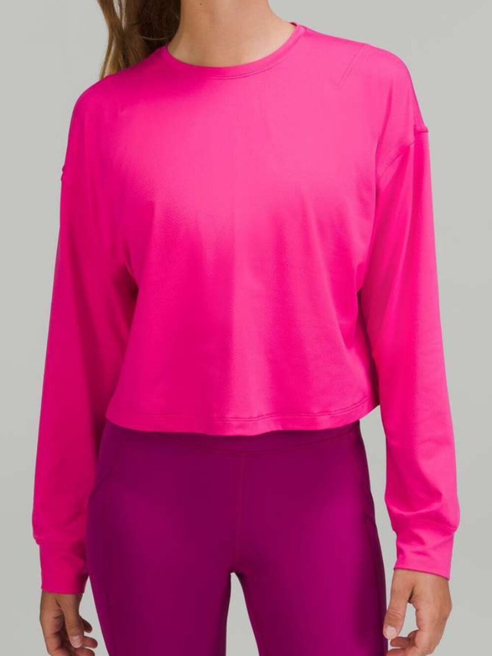 Lululemon Abrasion Resistant Training Long Sleeve Shirt Small Pink Athletic Gym